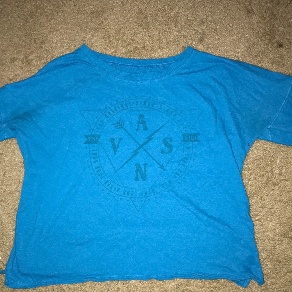 Vans Crop Top with Shoulder Slits